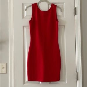 Red Bodycon dress with back cutouts